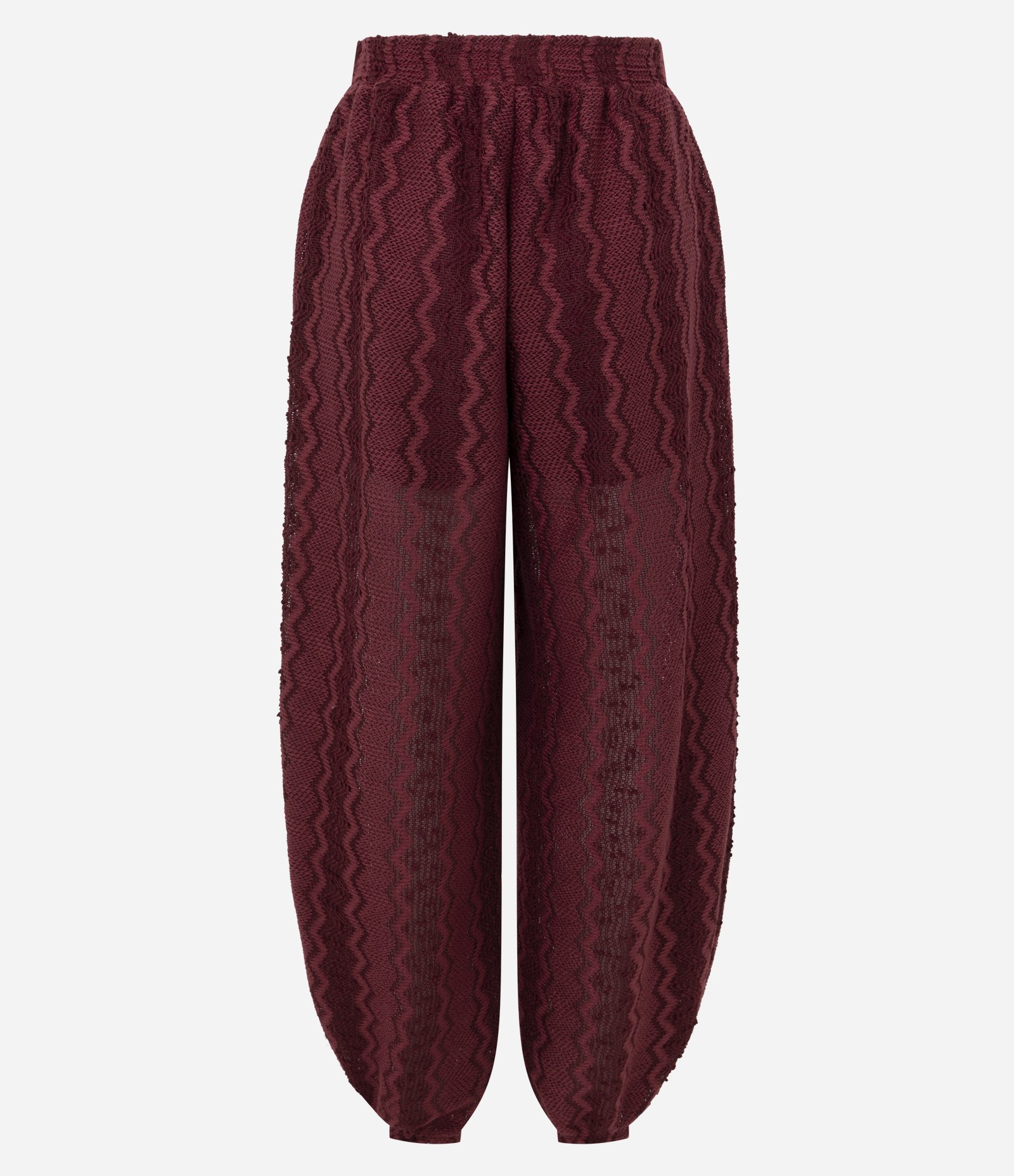 Calça Aladim em Malha Texturizada com Elástico na Cintura Vermelho 6