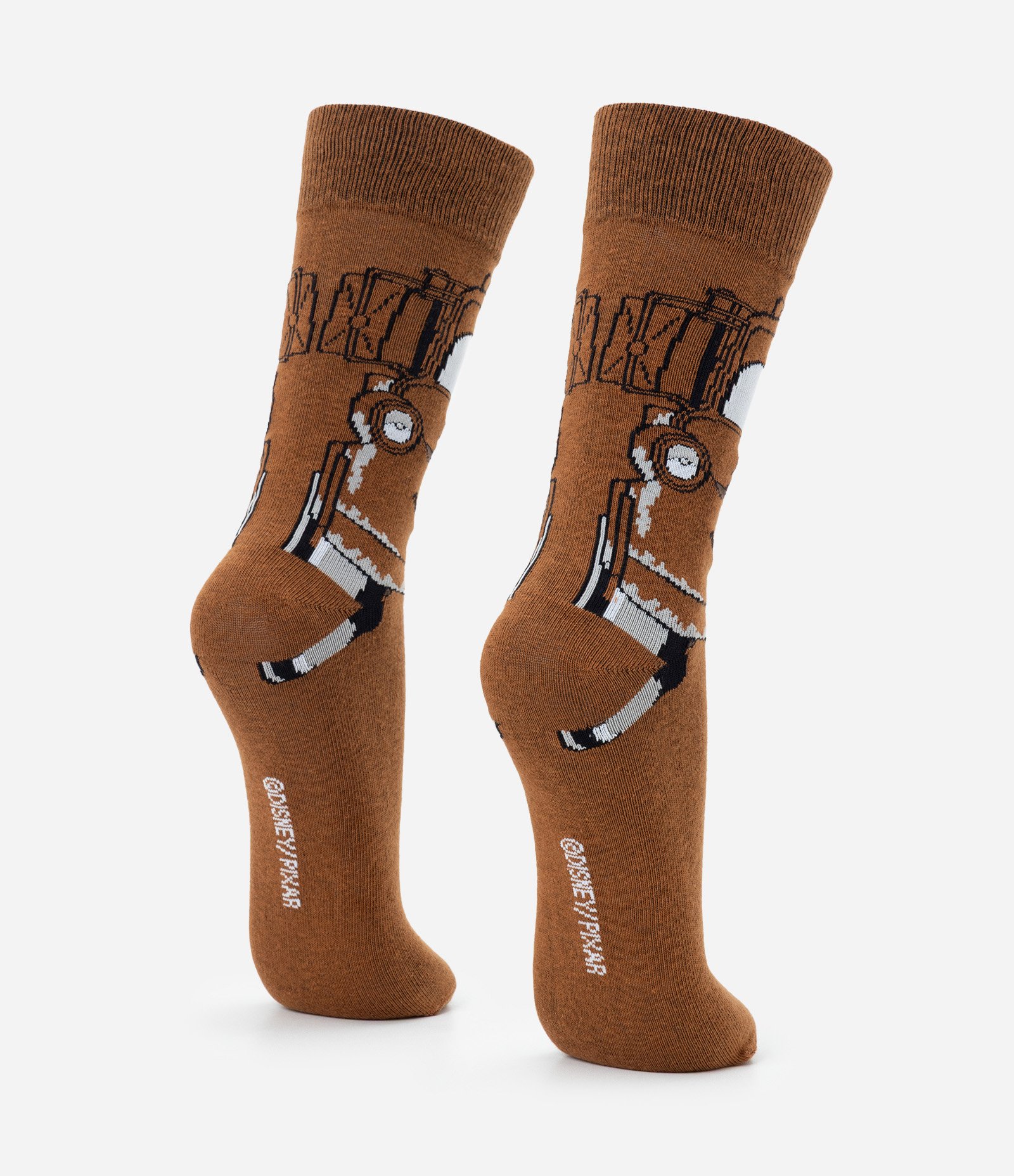 Meia Cano Longo com Estampa do Mater Marrom 3