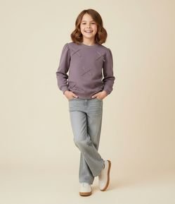 Calça Infantil Reta em Jeans – Tam 5 a 14 Anos