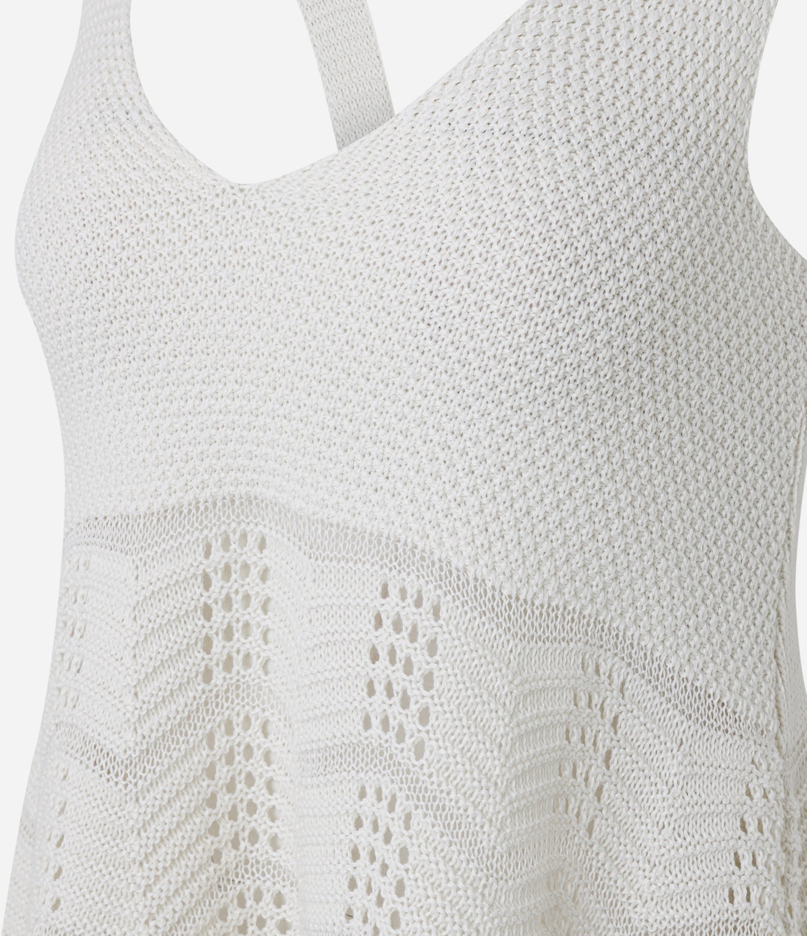 Blusa Mullet em Tricô com Alças Largas Branco 2