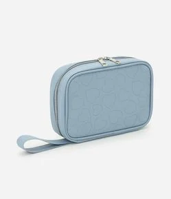 Necessaire em PU com Textura de Corações