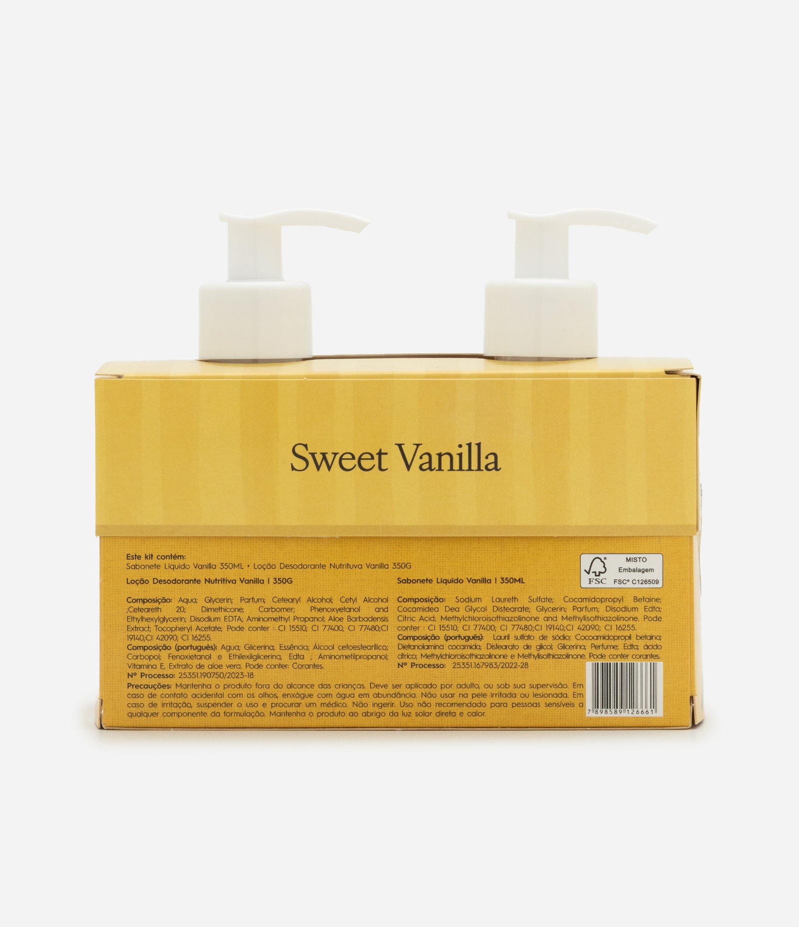 Kit Corporal Alchemia Sweet Vanilla com Sabonete Liquido 350ml + Hidratante 350ml  KIT 4