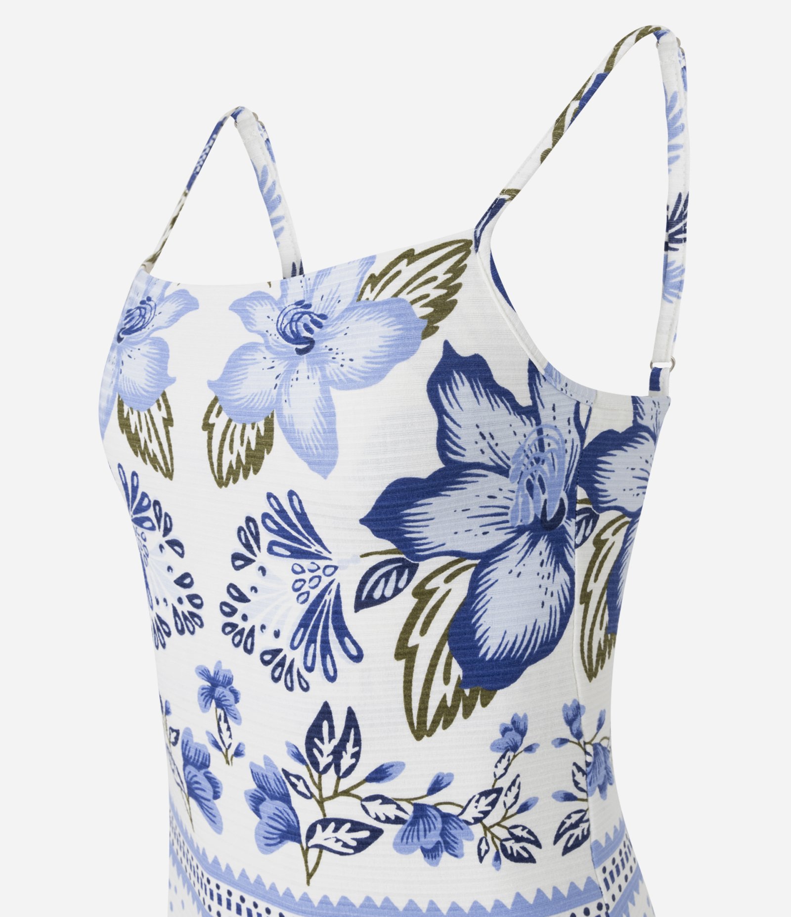 Vestido Midi Alcinha em Viscose com Estampa Floral Off White 2