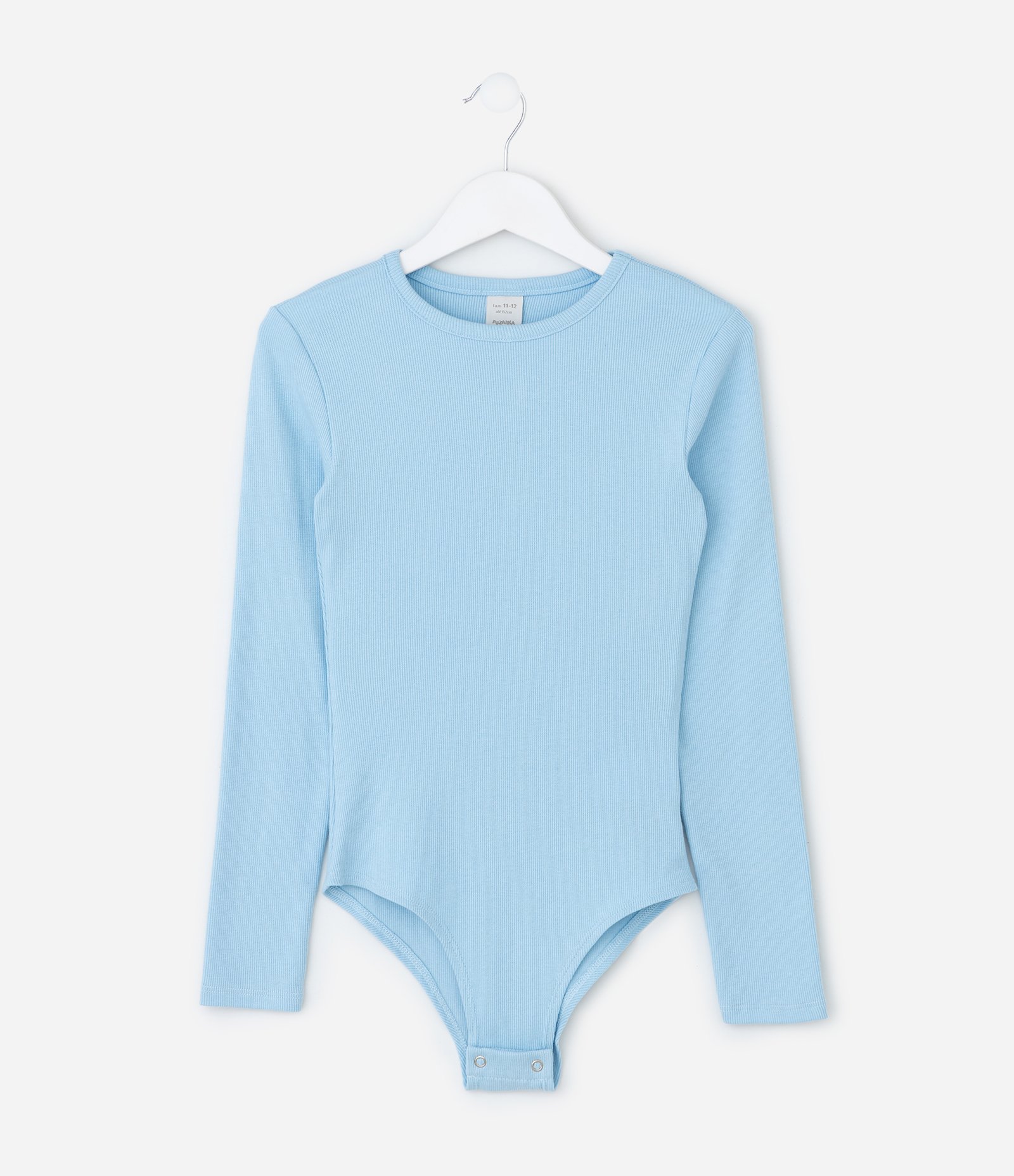 Body Infantil com Manga Longa – Tam 7 a 16 Anos Azul Claro 1
