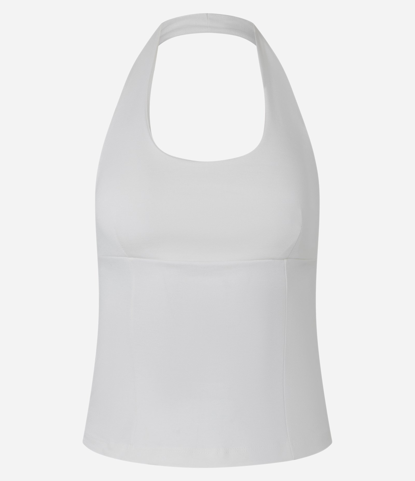 Blusa Frente Única em Ponto Roma com Laço nas Costas Branco 1