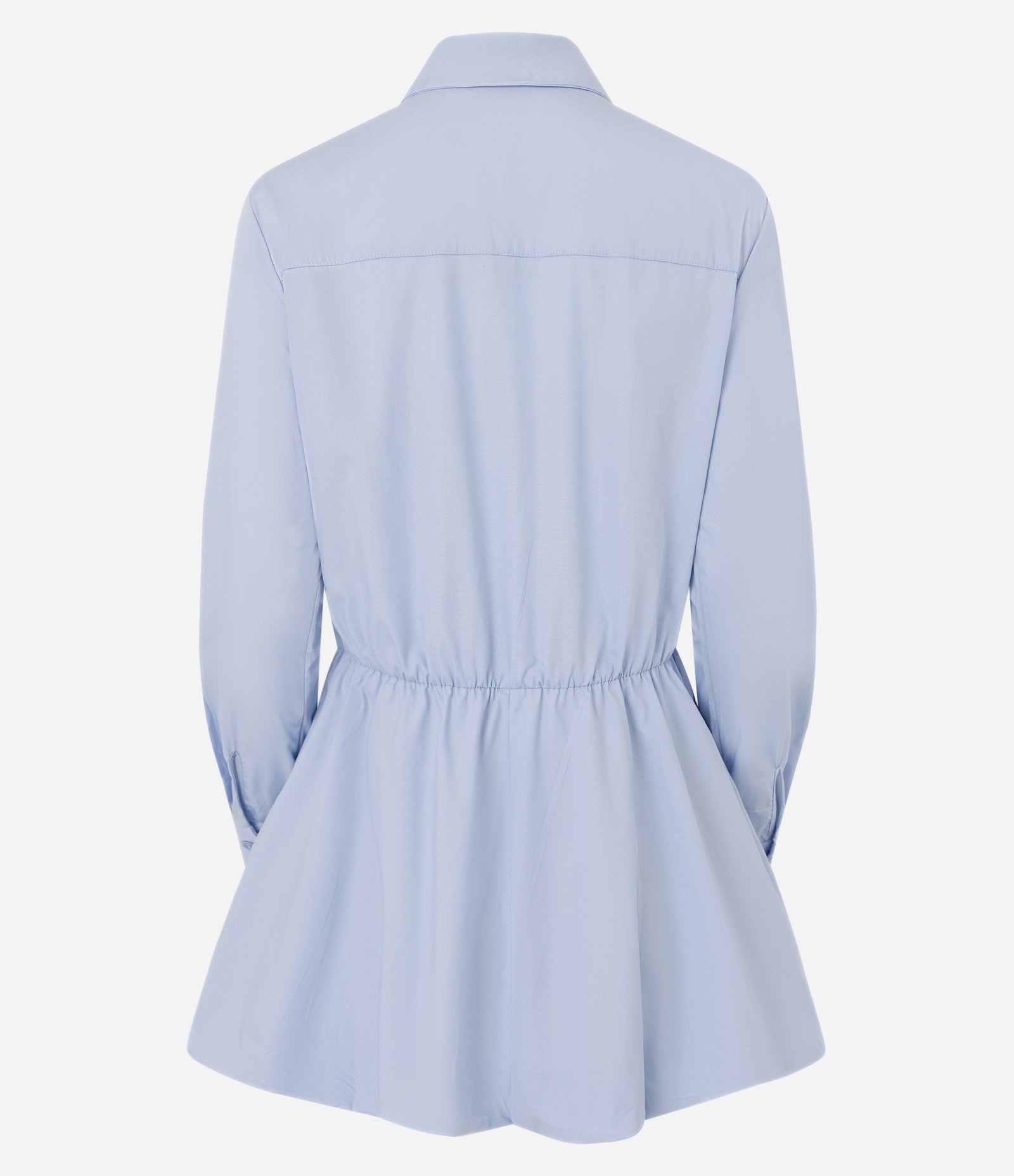 Vestido Camisa Curto com Saia Balonê Azul 6