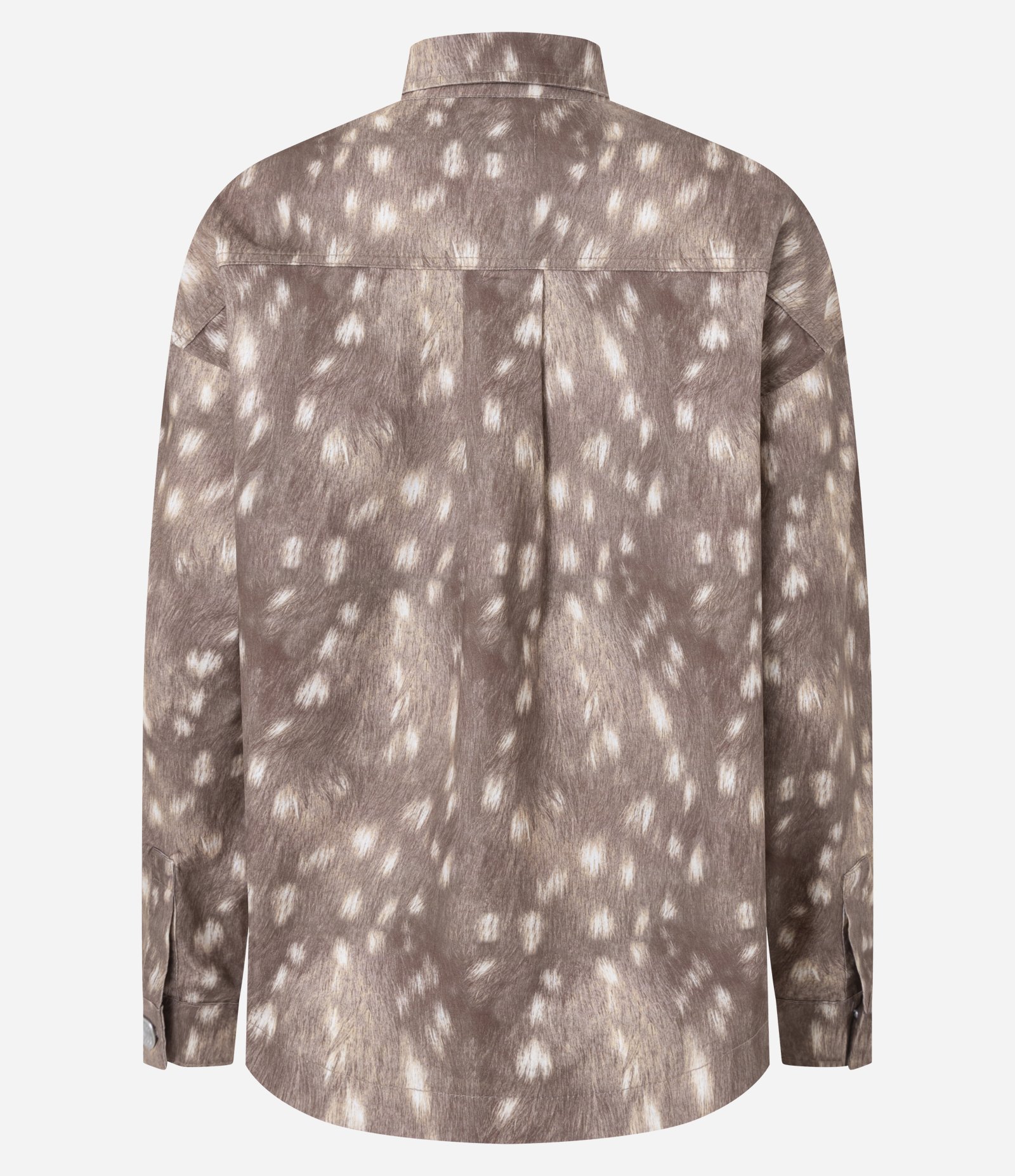 Jaqueta Oversized em Sarja com Estampa Animal Print Bambi Marrom Claro 6