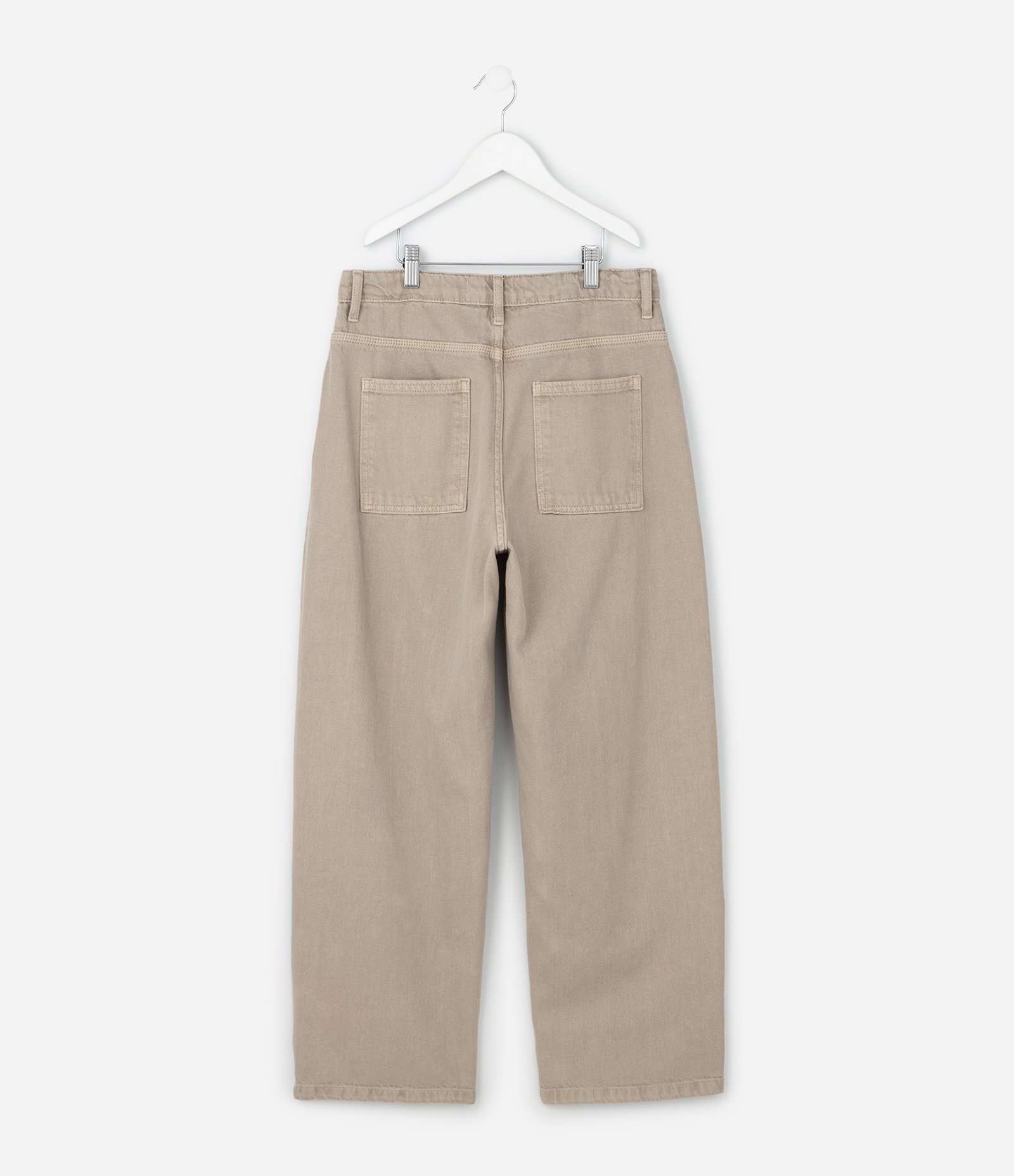 Calça Infantil Baggy em Sarja - Tam 7 a 14 Anos Cinza 2