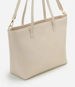 Bolsa Shopper Grande com Alça Longa e Textura Croco