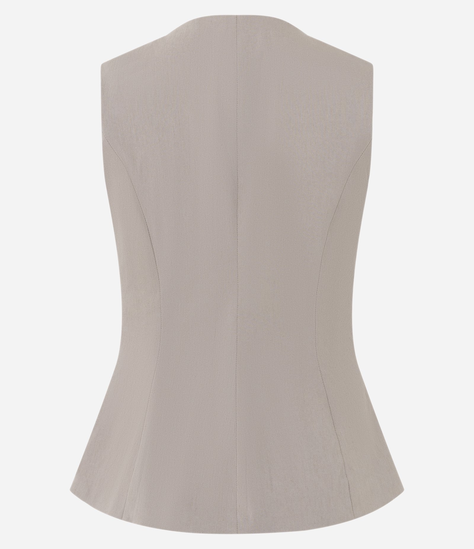 Colete Peplum em Bengaline com Botões Forrados Bege 6