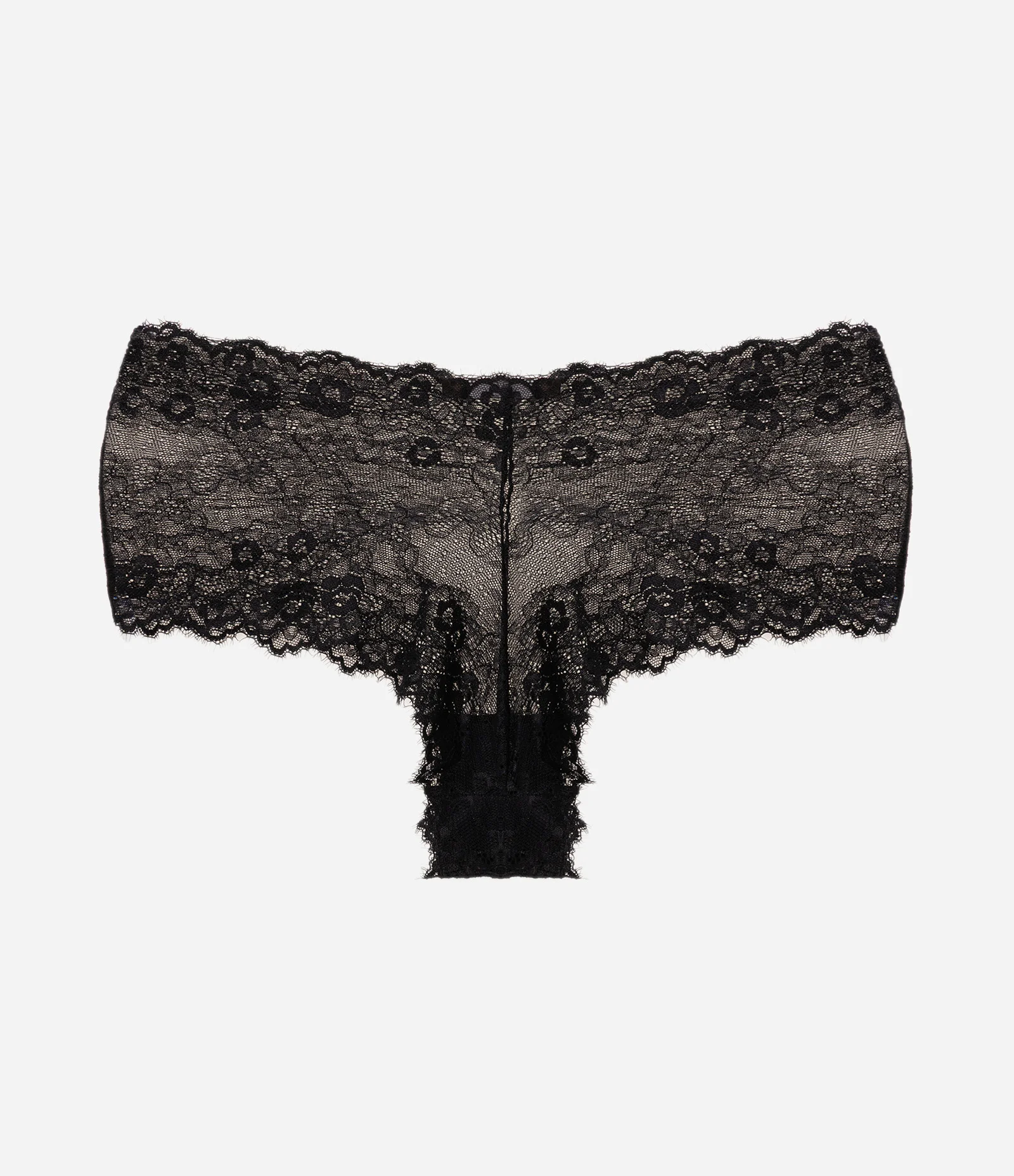 Calcinha Caleçon com Renda Aplicada Curve & Plus Size Preto 2