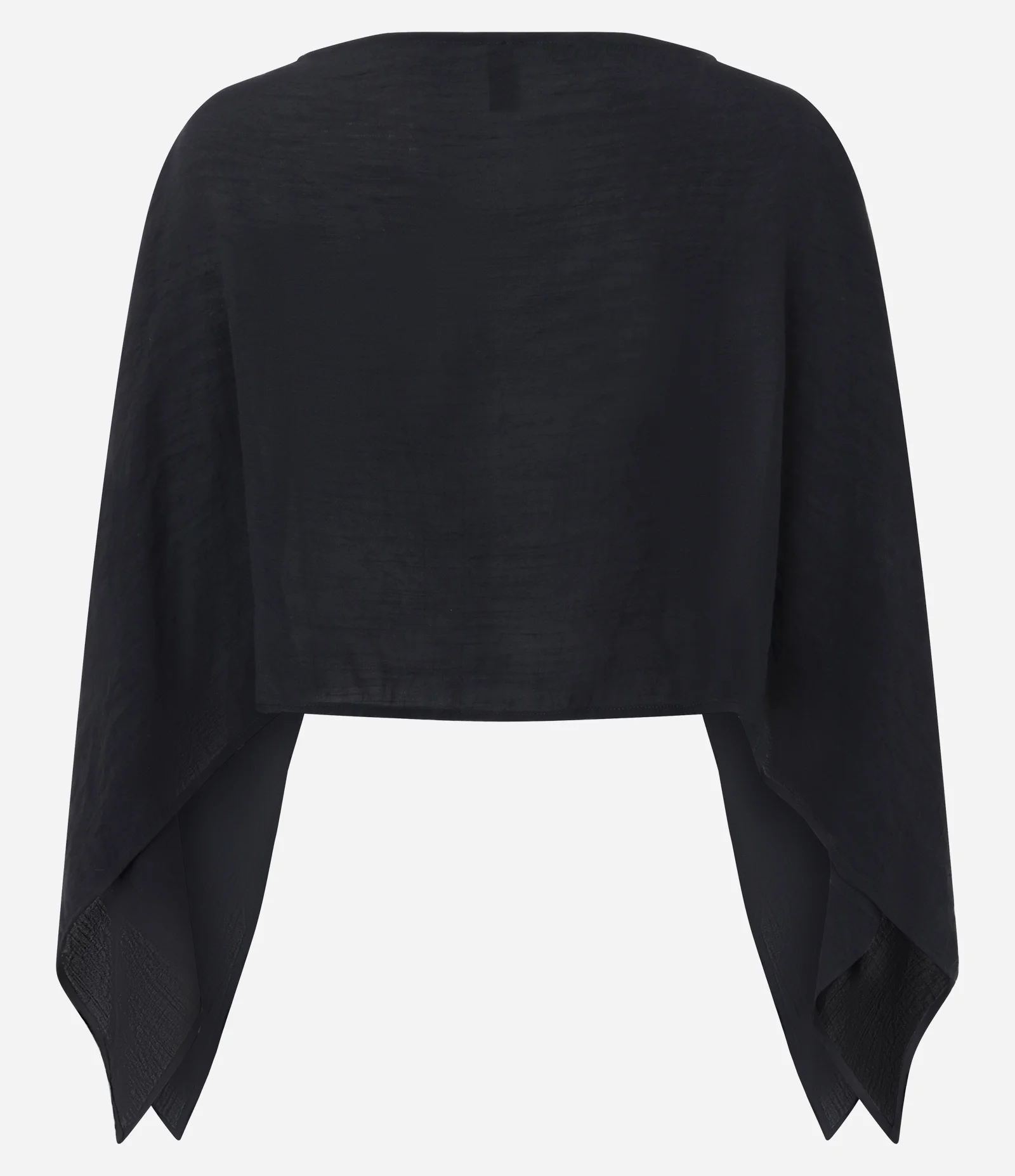 Blusa Capa Over com Textura Slub Preto 2