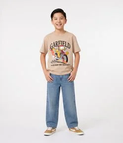 Camiseta Relaxed Garfield On The Road - Tam 5 a 14 Anos
