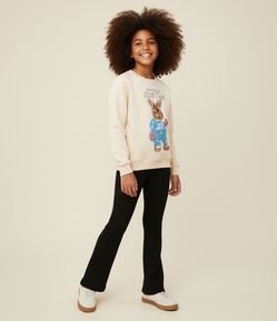 Casaco Infantil com Estampa de Coelho – Tam 7 a 14 Anos