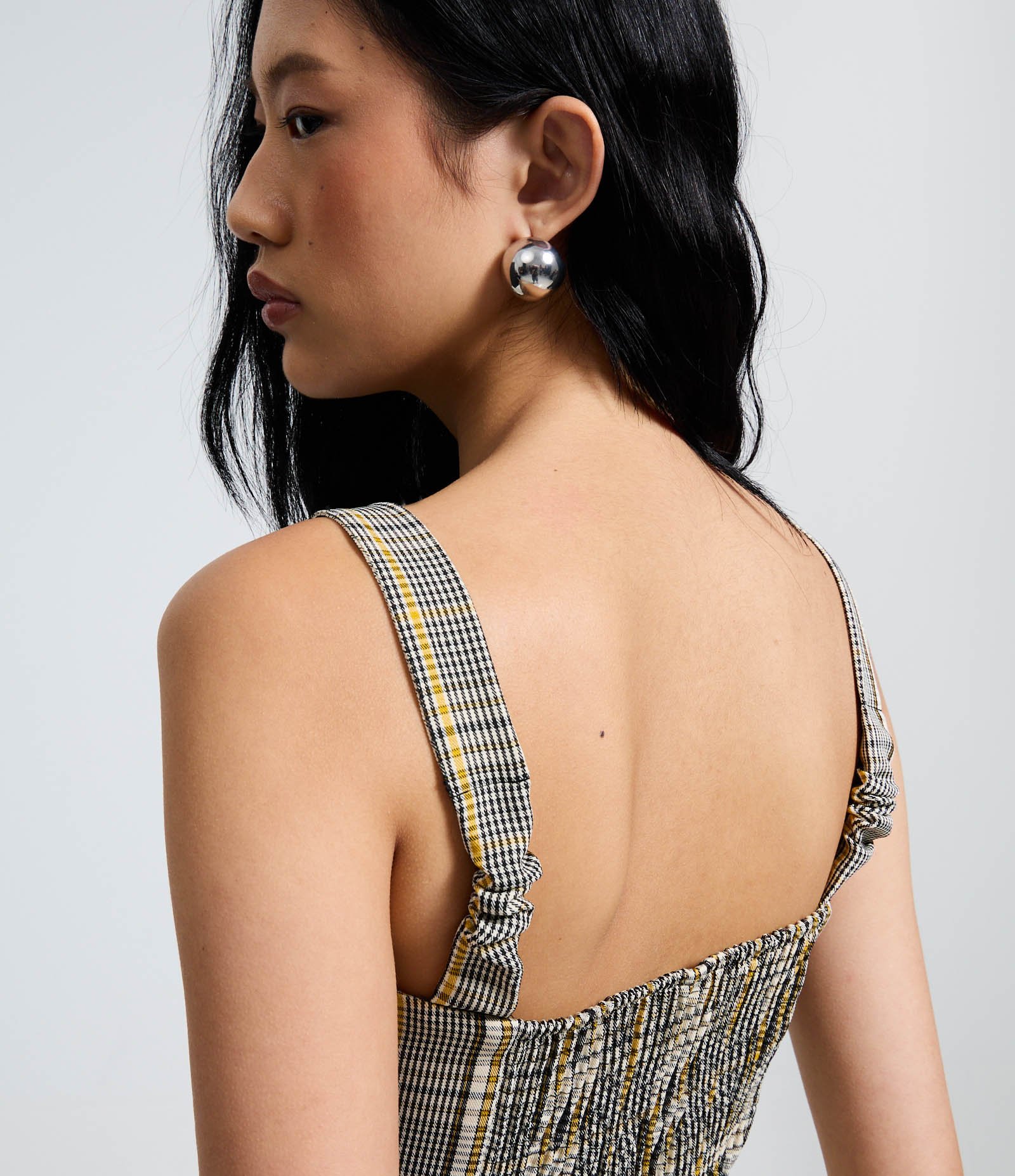 Blusa Alfaiatada com Estampa Xadrez e Zíper Multicores 4