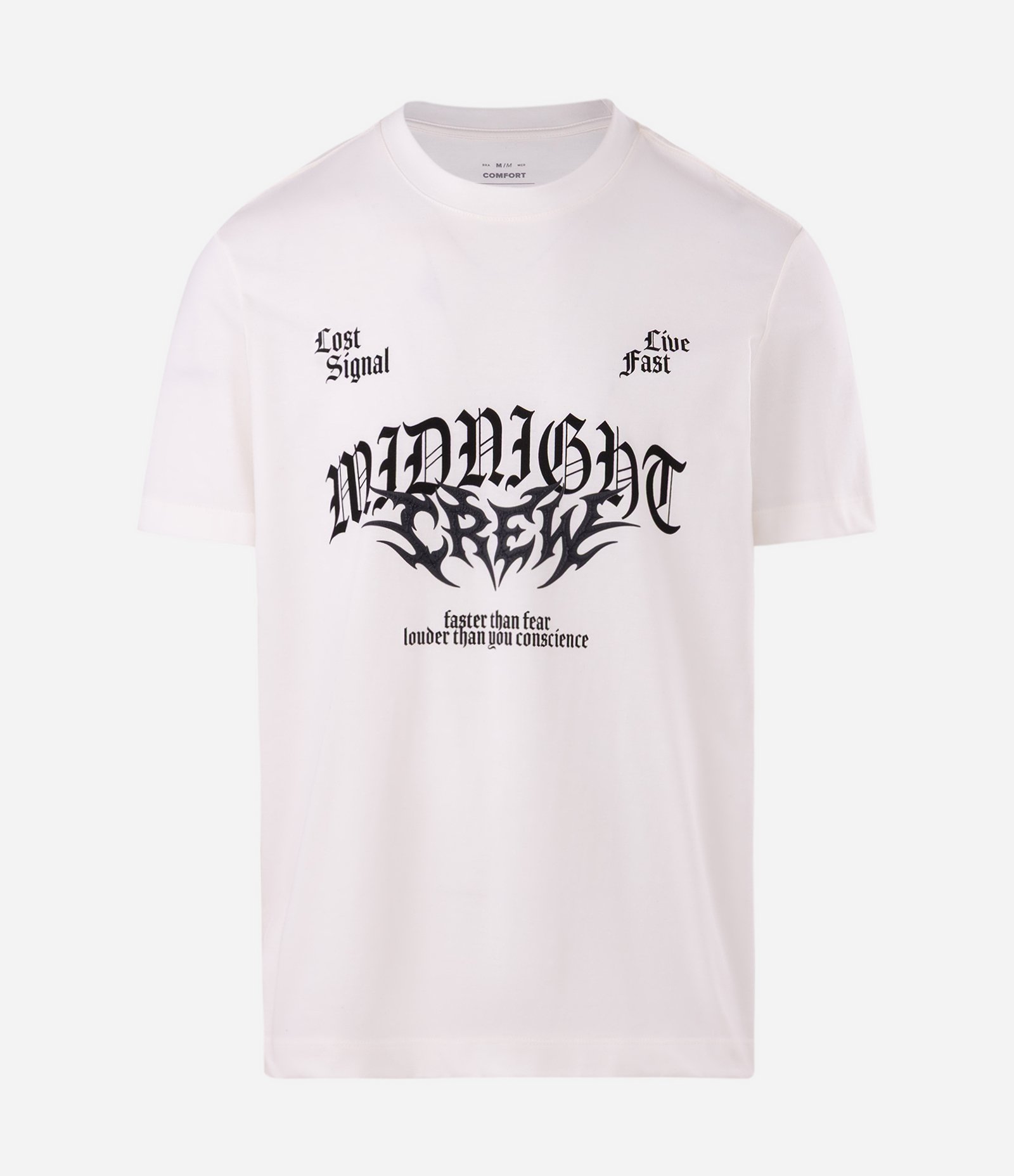 Camiseta Oversized Midnight Crew Branco 4