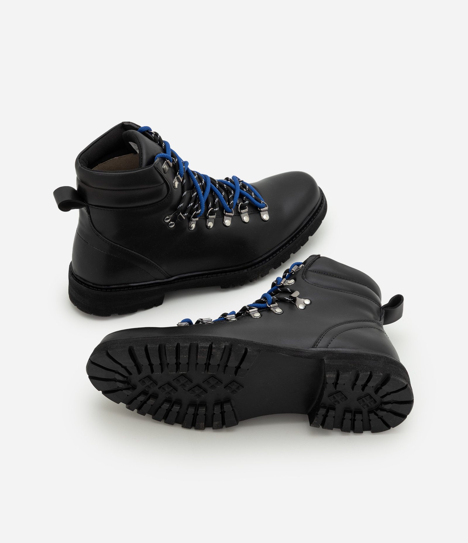 Bota Trekking em PU com Atacador Bicolor Preto 3