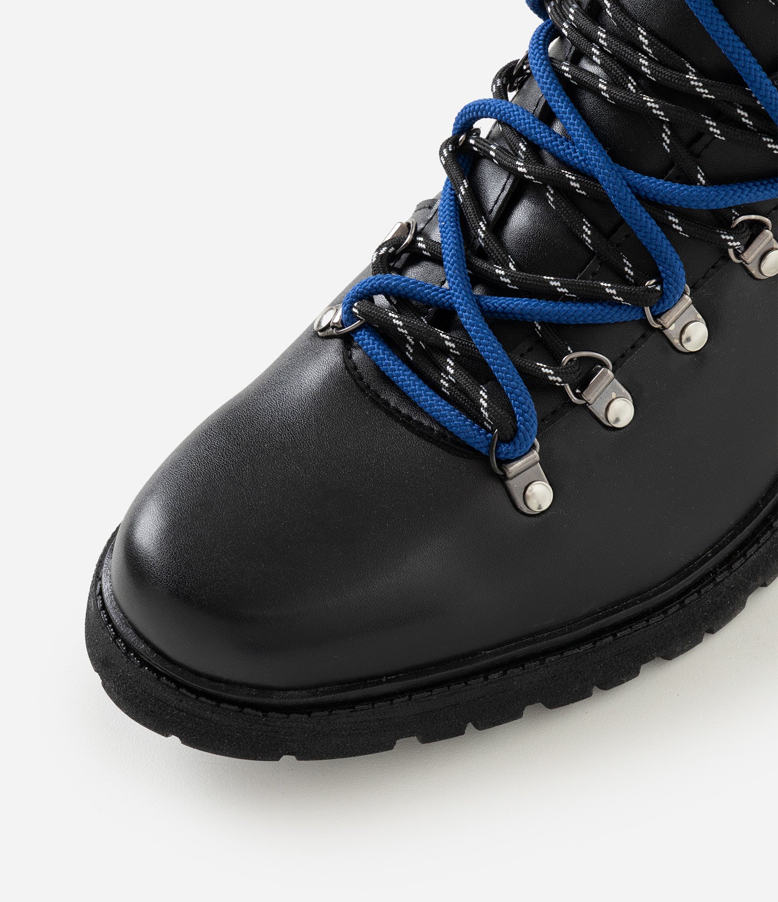 Bota Trekking em PU com Atacador Bicolor Preto 6