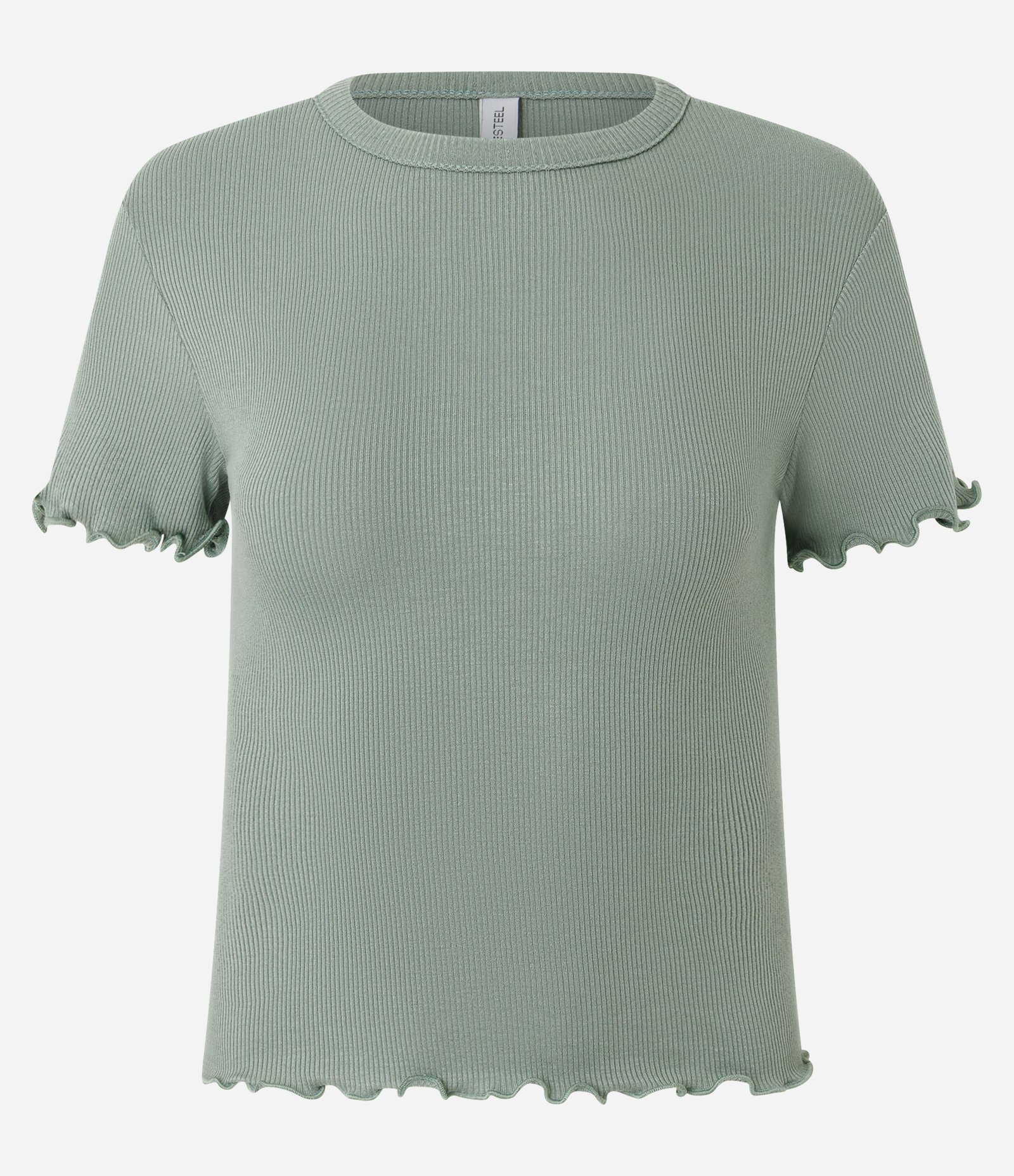 Blusa Manga Curta com Gola Redonda Verde Claro 2