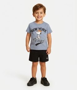 Conjunto Algodão Snoopy New York Infantil - Tam 2 a 8 Anos