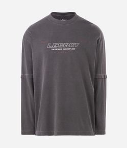 Camiseta Relaxed com Lettering Legacy