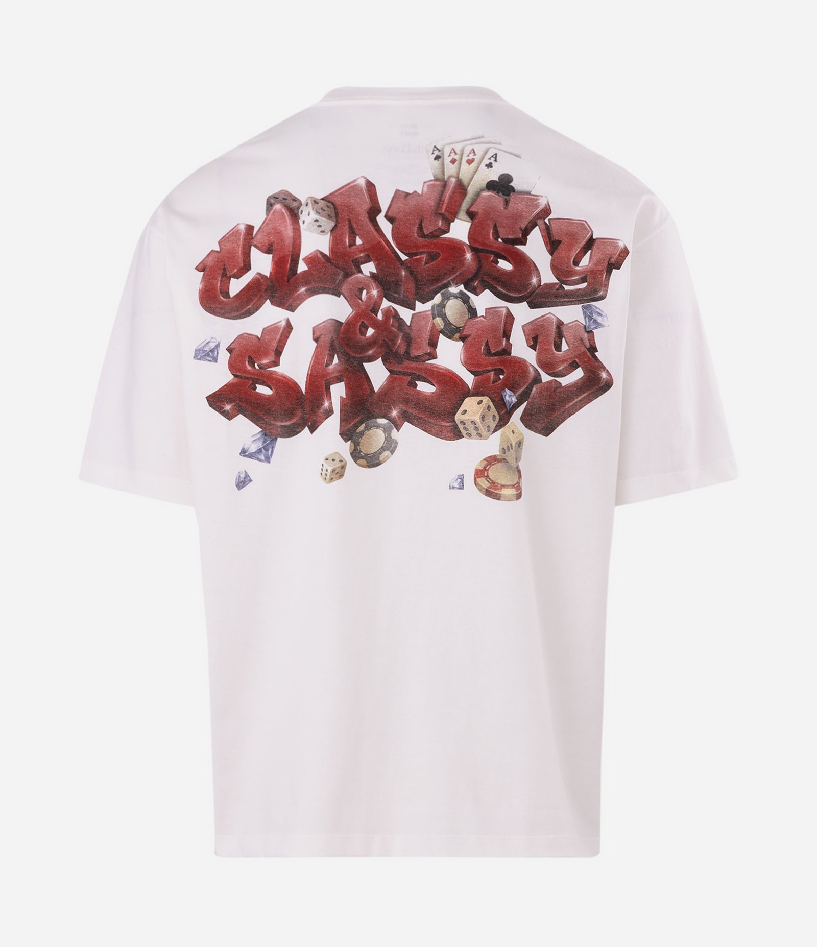 Camiseta Boxy em Algodão com Lettering Contrastante Branco