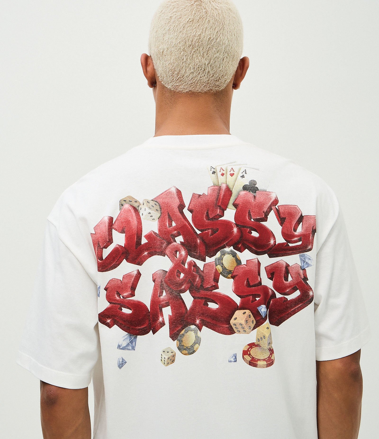 Camiseta Boxy em Algodão com Lettering Contrastante Branco