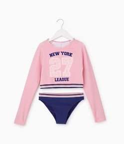 Conjunto Praia Infantil UV New York - Tam 5 a 14 Anos