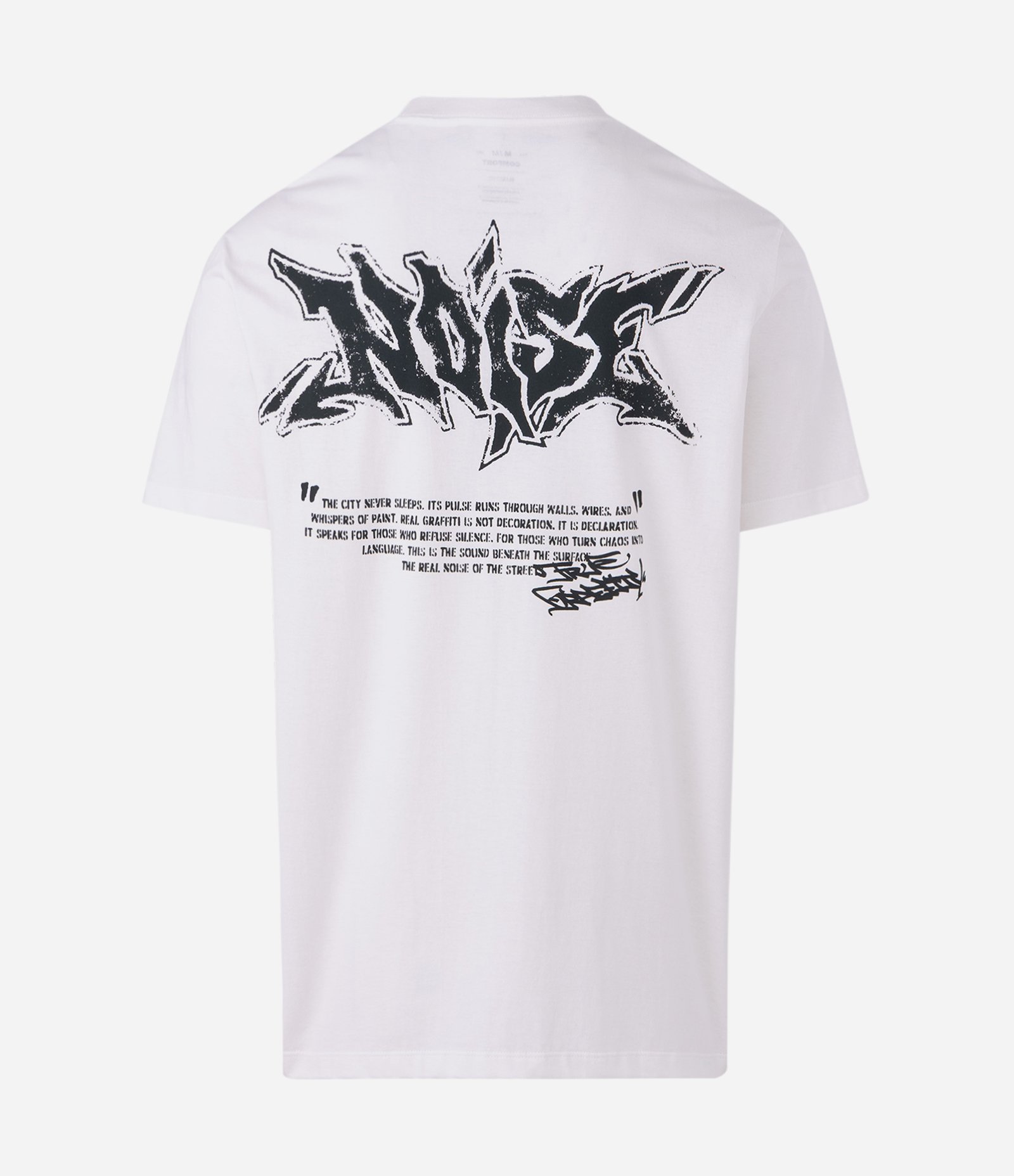 Camiseta Manga Curta NOISE Estampa Costas Branco 2