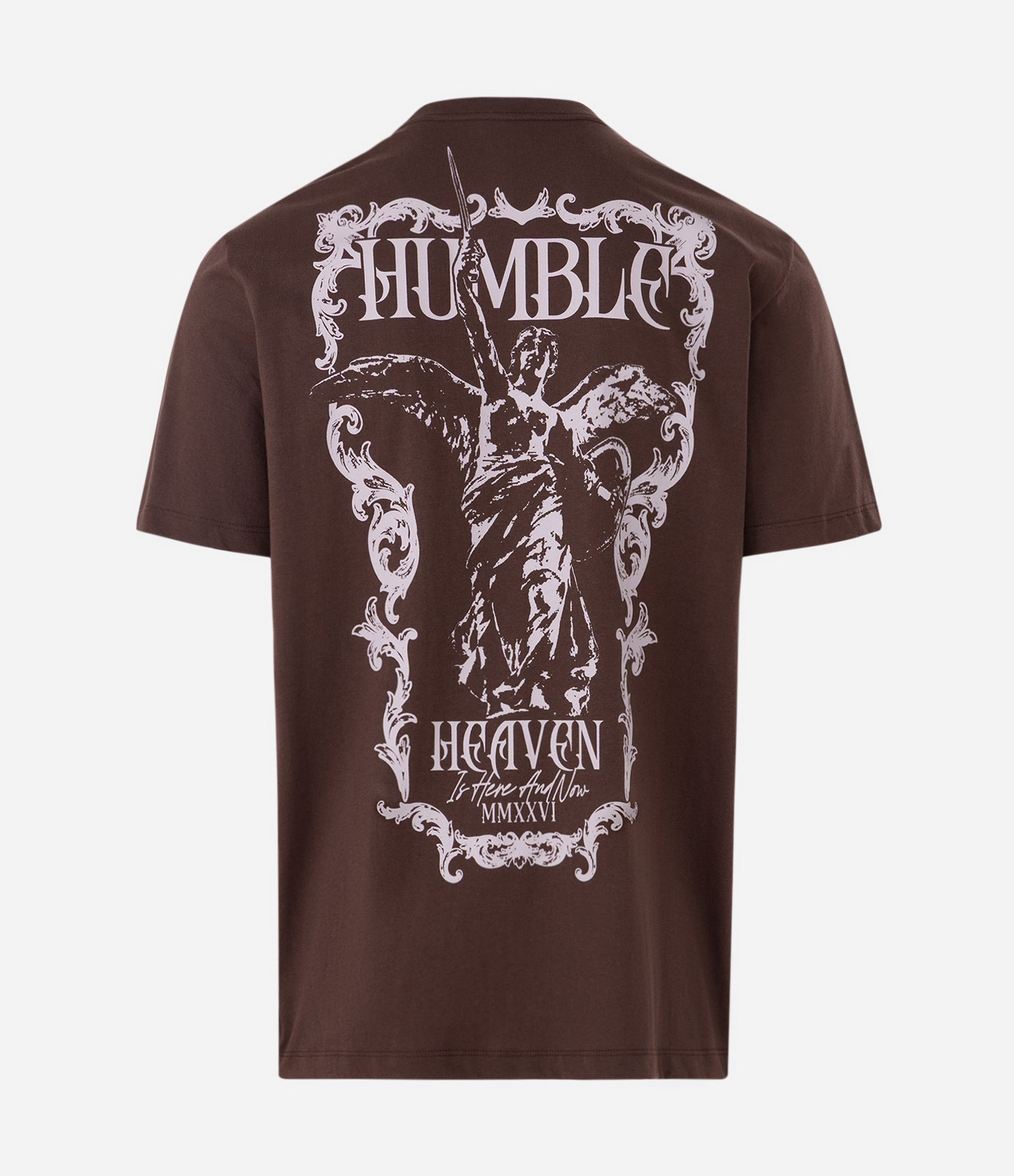 Camiseta Manga Curta No Mercy com Estampa nas Costas Marrom 2