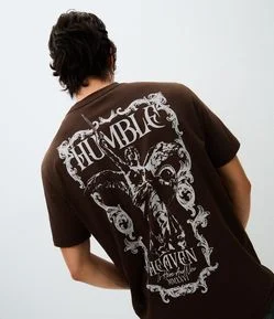 Camiseta Manga Curta No Mercy com Estampa nas Costas