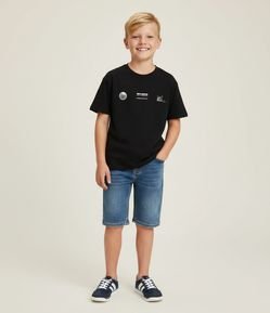Camiseta Infantil com Tecnologia Dry e Estampa Lettering – Tam 5 a 14 Anos