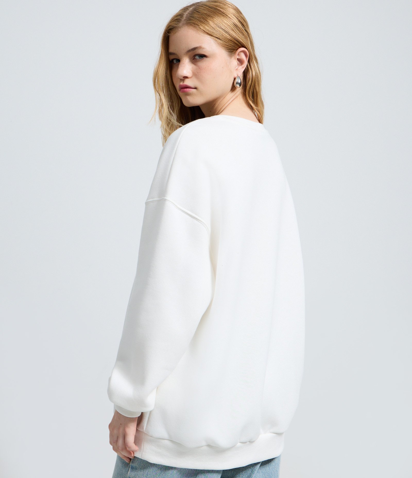 Casaco Fechado College em Moletinho com Lettering San Diego Branco 4