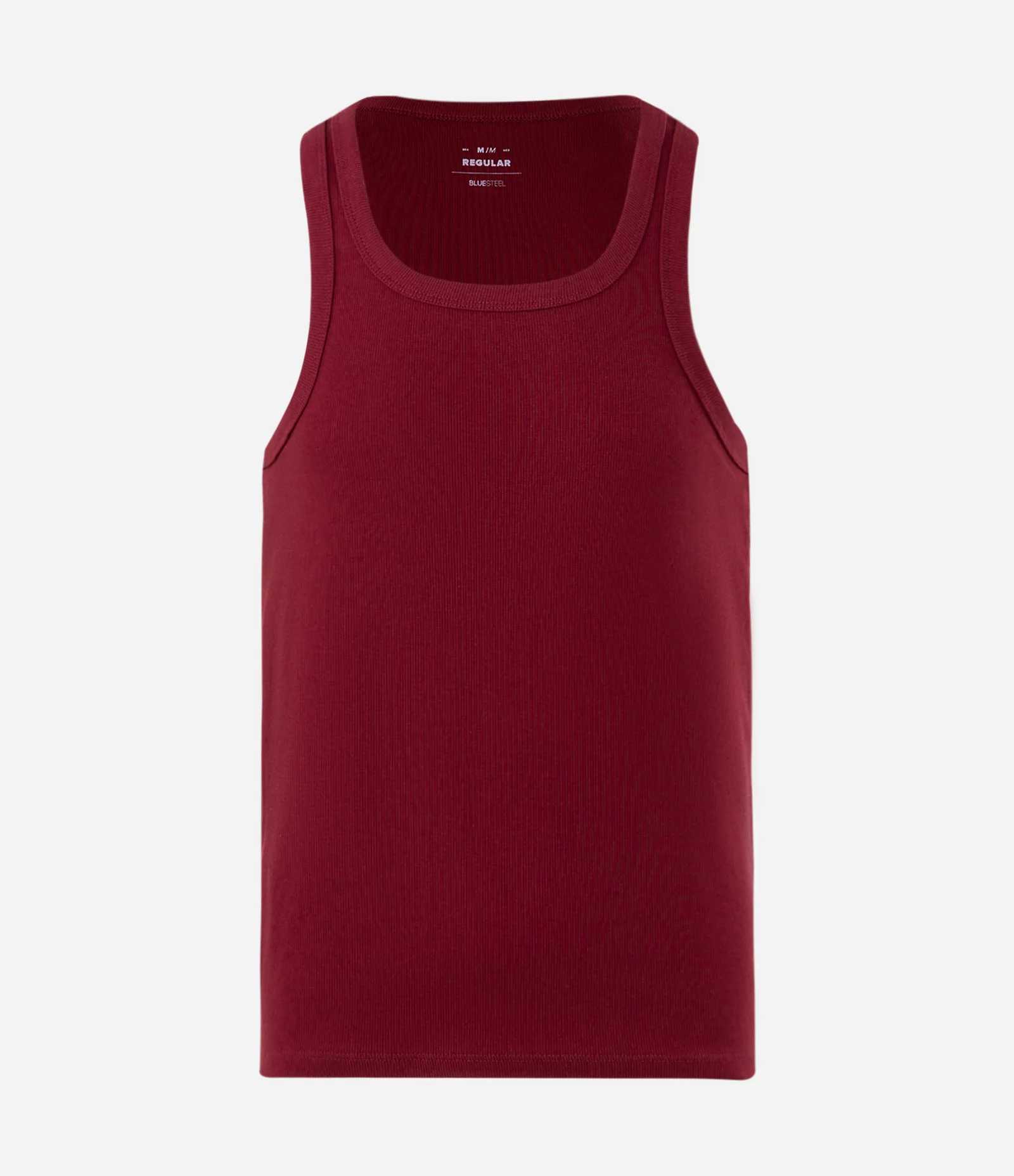 Regata Regular Básica em Ribana de Algodão Vermelho 1