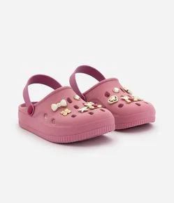 Sandália Babuche Infantil com Pins Decorativos – Tam 28 a 35
