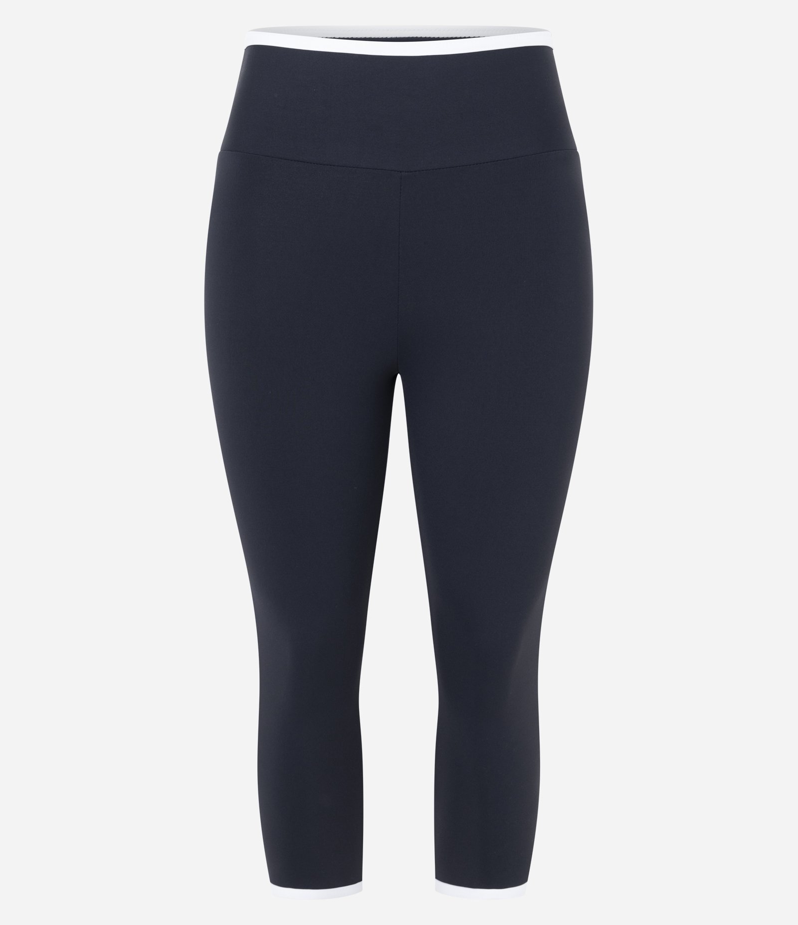 Calça Corsário Esportiva em Microfibra com Viés Contrastante Preto 4