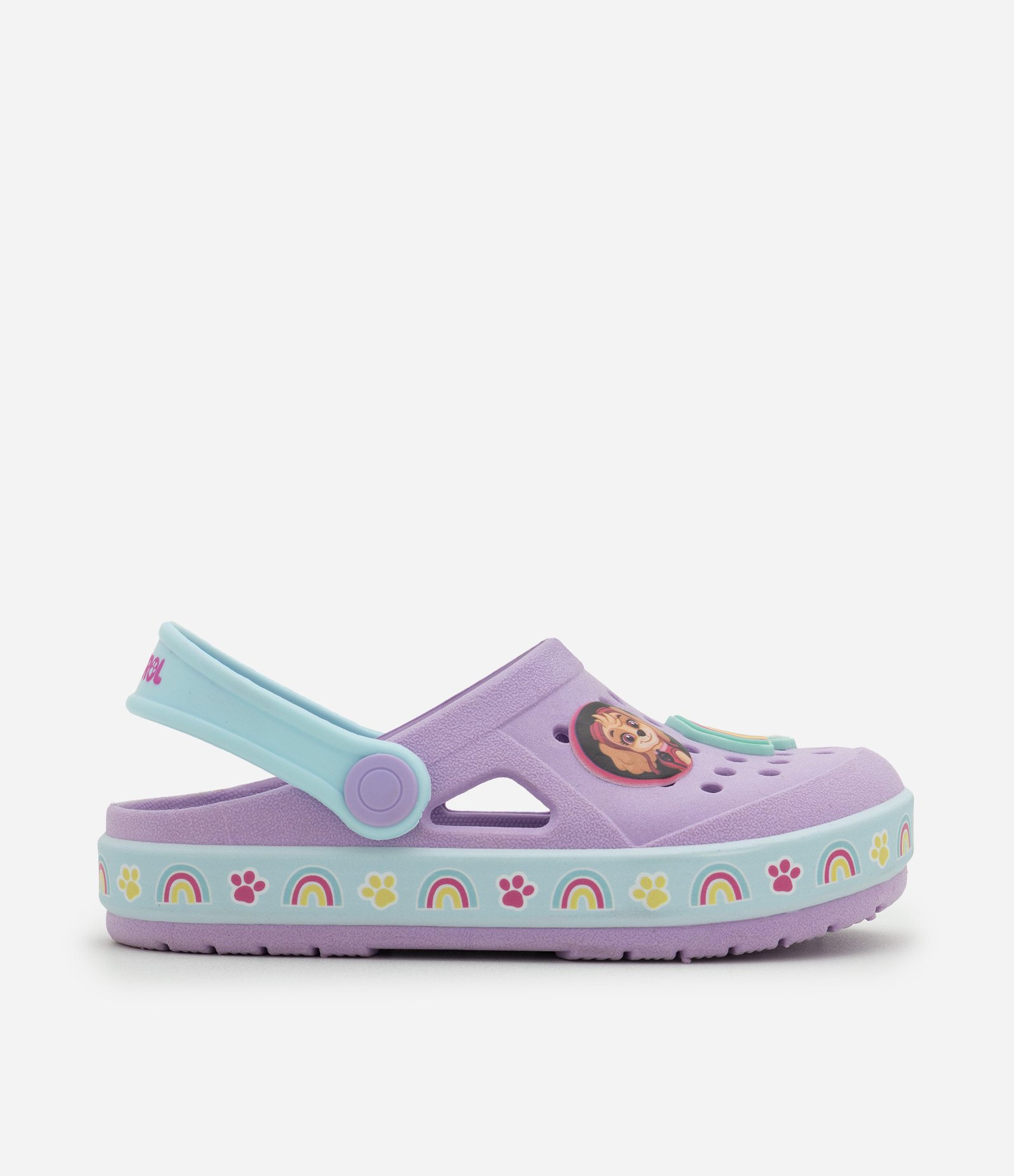 Sandália Babuche Infantil com Patch Patrulha Canina - Tam 19 a 28 Lilás 5