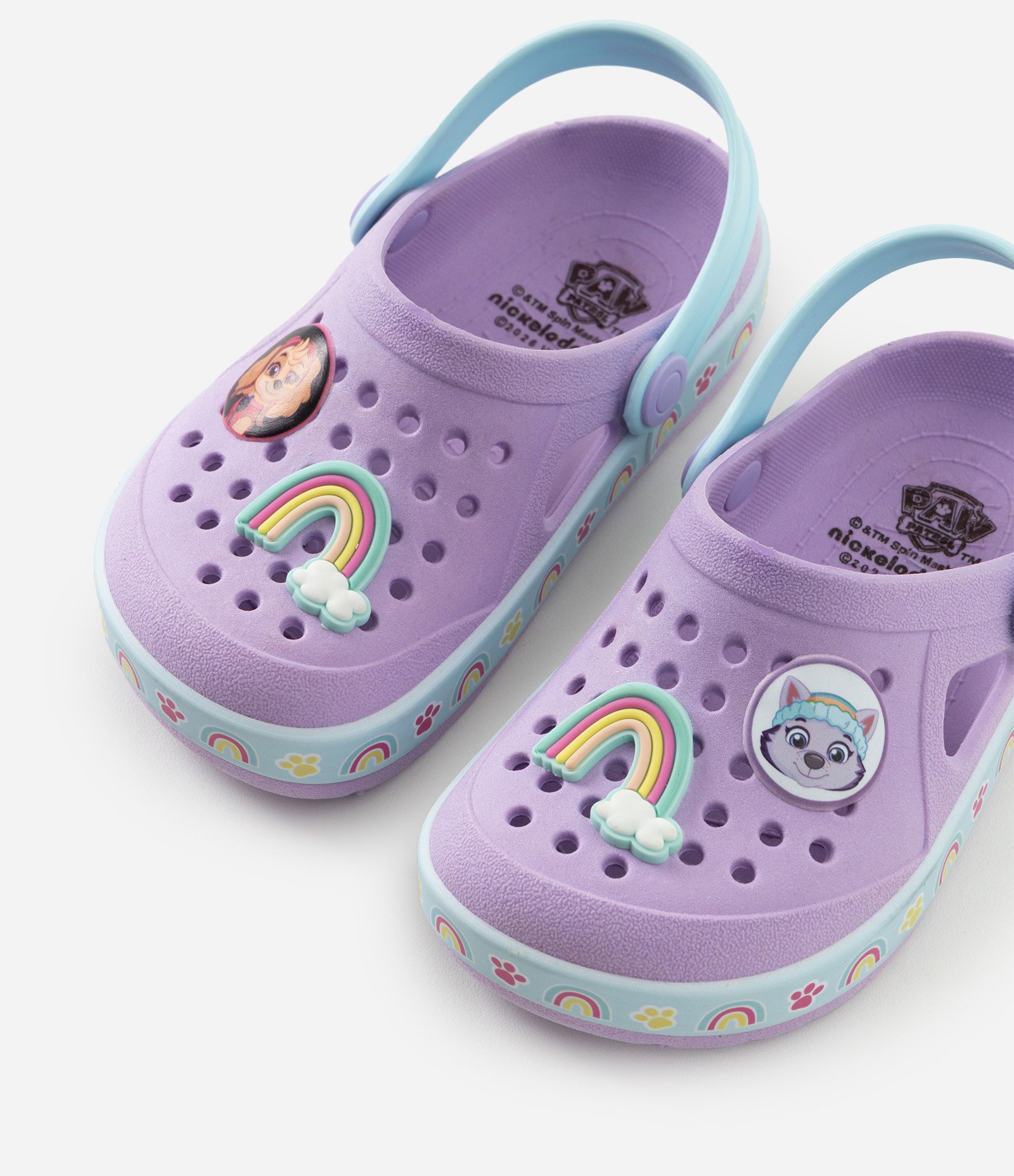 Sandália Babuche Infantil com Patch Patrulha Canina - Tam 19 a 28 Lilás 7