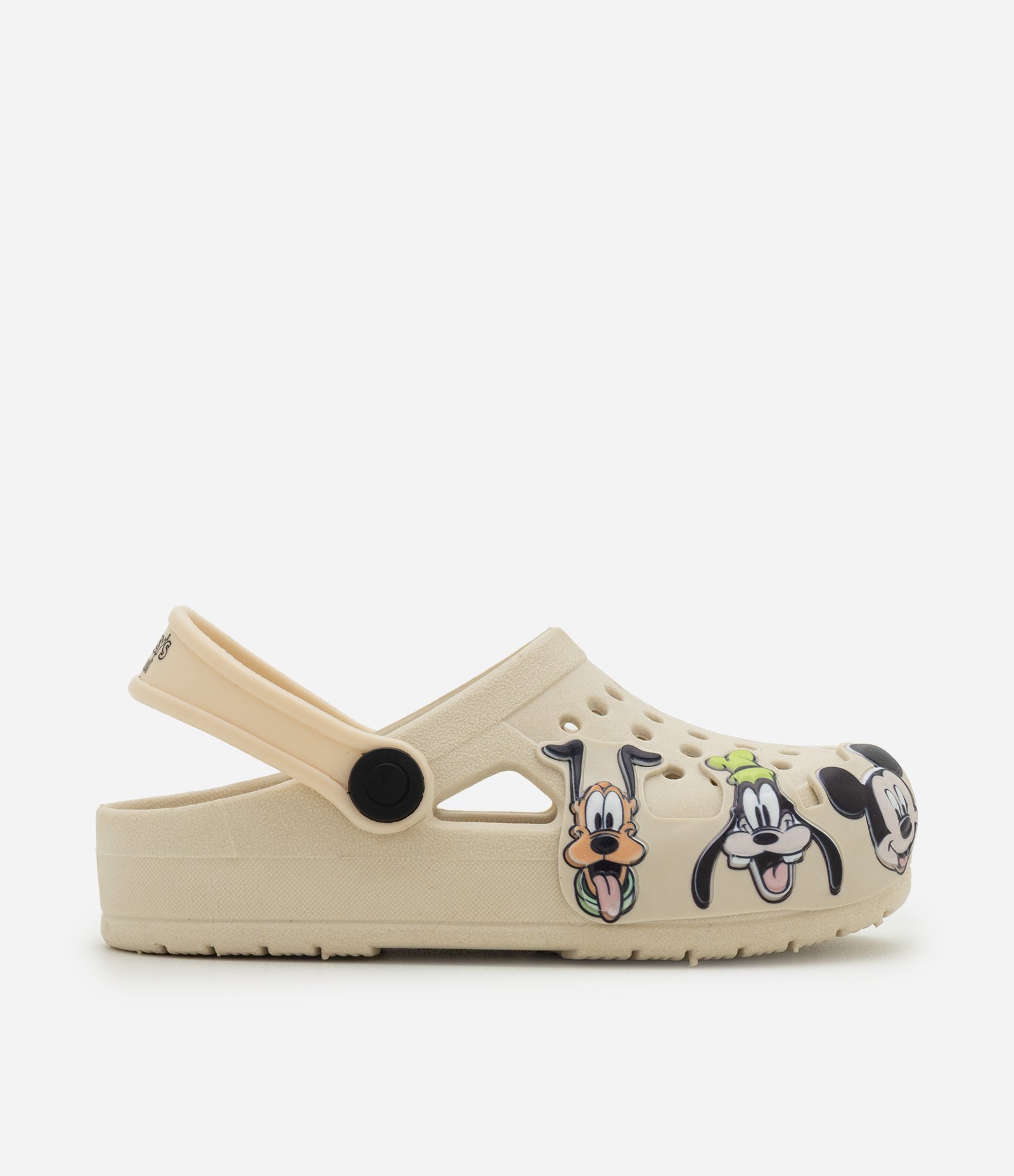 Sandália Babuche Infantil com Patch Mickey e Amigos - Tam 19 a 26 Off White 4