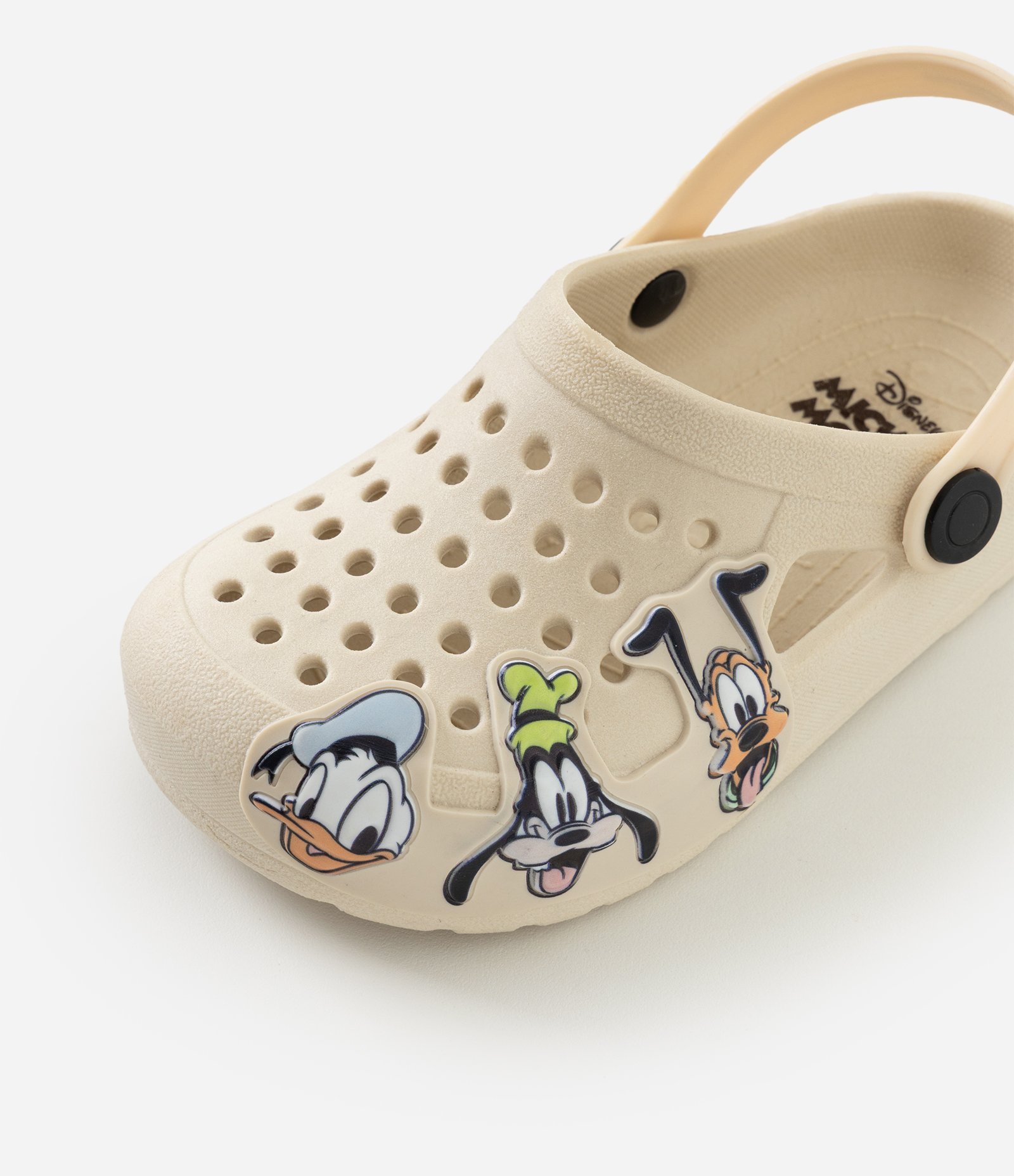 Sandália Babuche Infantil com Patch Mickey e Amigos - Tam 19 a 26 Off White 5