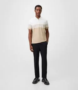 Calça Básica Slim Cropped Alfaiatada com Elastano