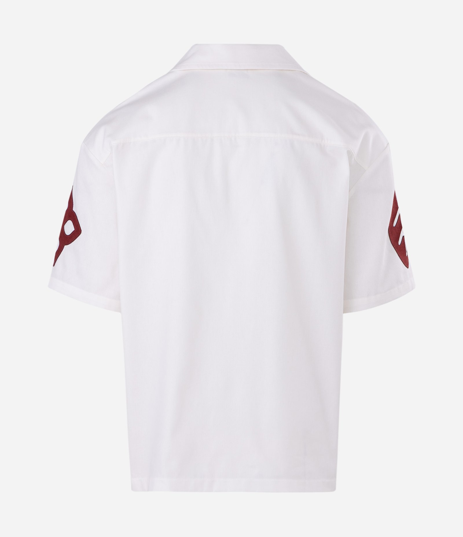Camisa Manga Curta Sarja Texturizada com Bordado Branco 5