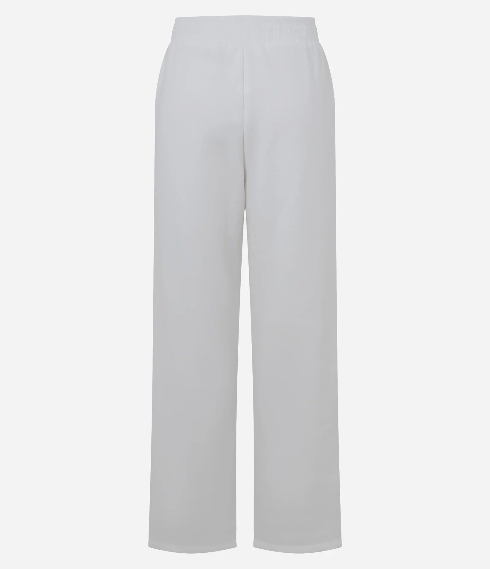 Calça Wide Leg em Moletom com Friso Frontal Branco 2
