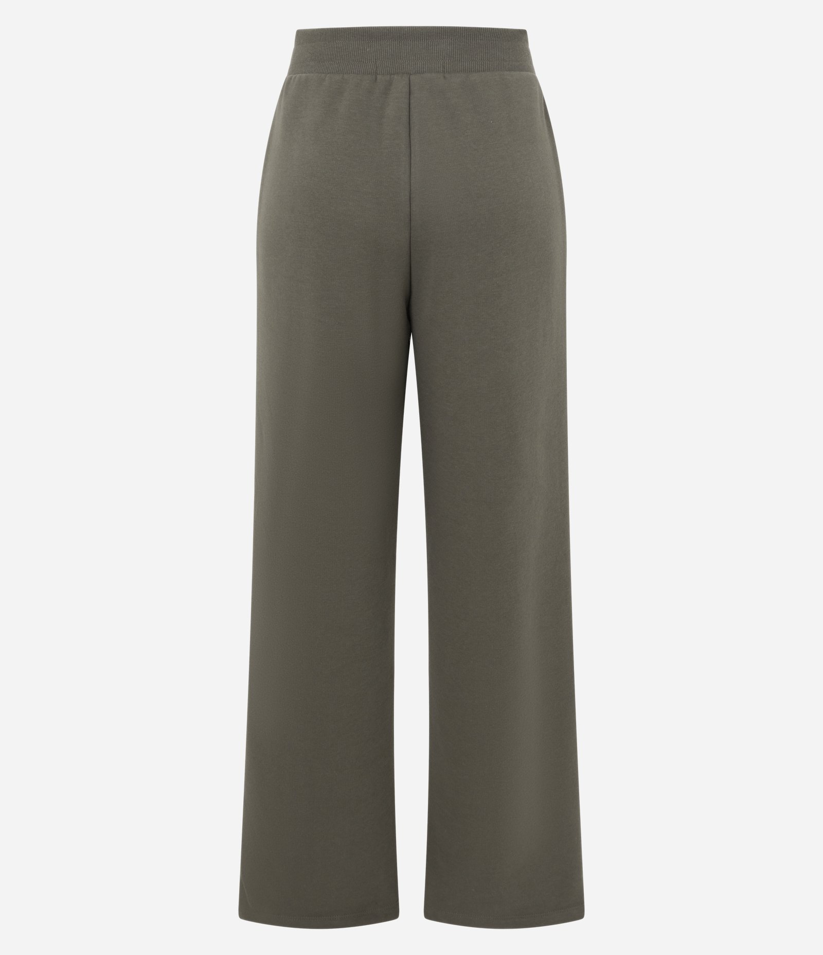 Calça Wide Leg em Moletom com Friso Frontal Verde 2