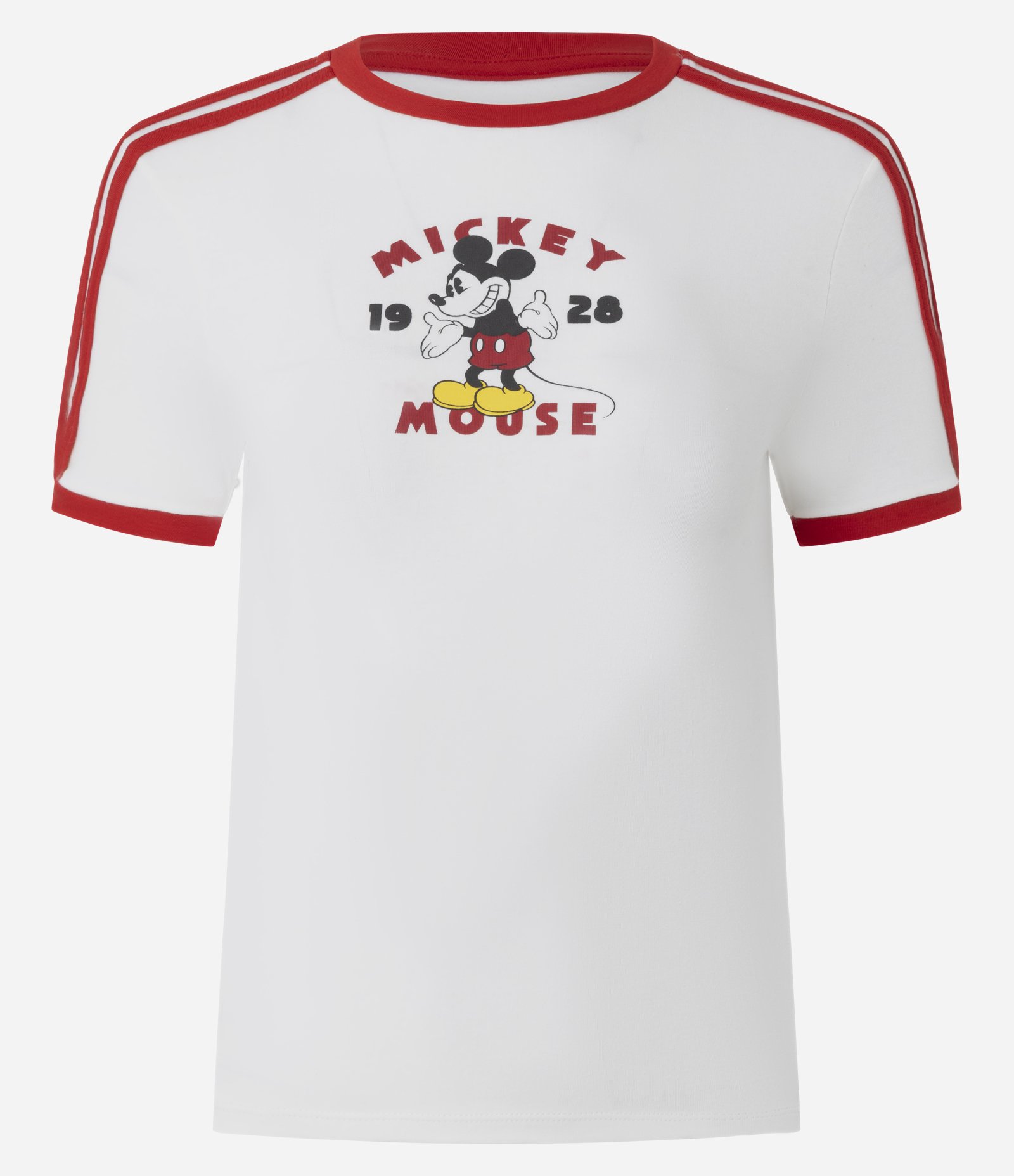 Camiseta New T-shirt com Estampa Mickey e Detalhes Contrastantes Branco 5
