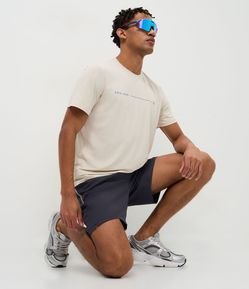 Camiseta Esportiva Dry em Poliamida com Lettering
