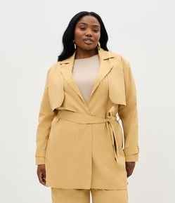 Casaco Trench Coat Alfaiatado Curve & Plus Size