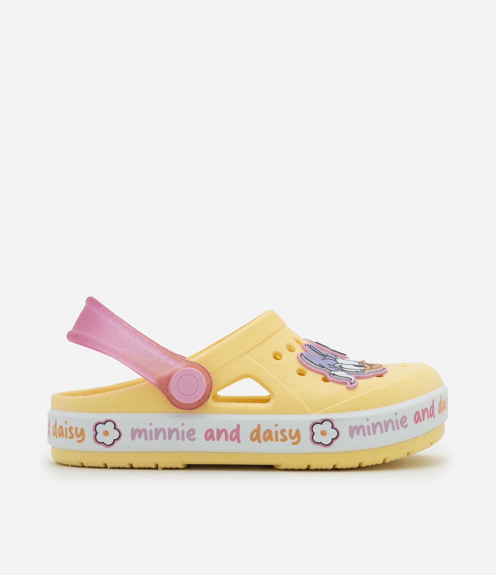 Sandália Babuche Infantil com Patch Minnie e Margarida - Tam 19 ao 26 Amarelo 4