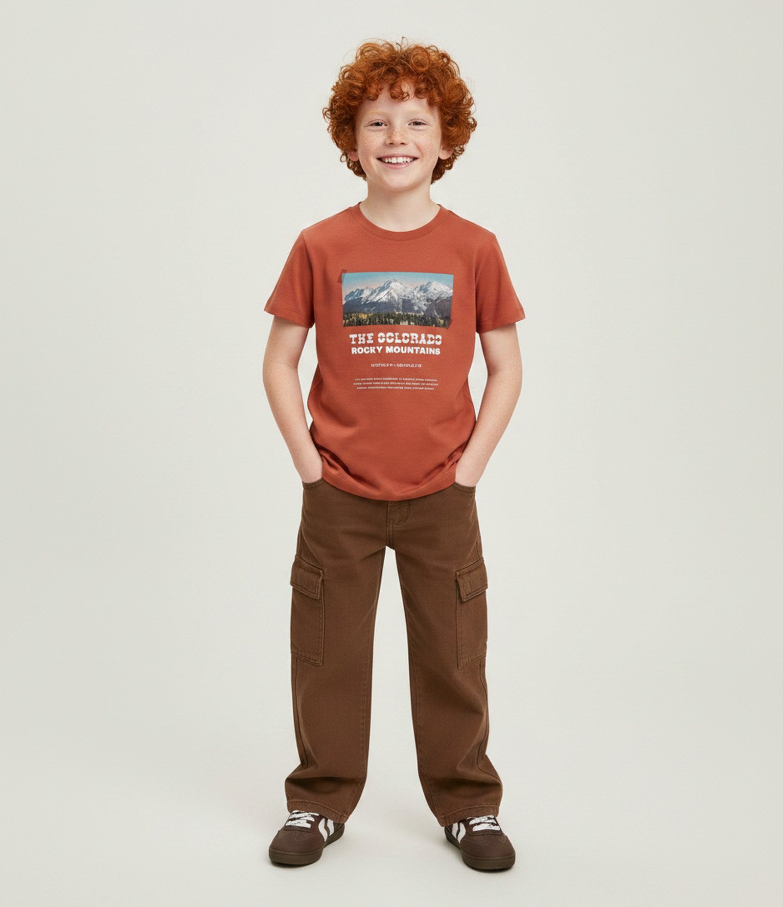Camiseta Manga Curta com Estampa Photoprint - Tam 5 a 14 Anos Vermelho 1
