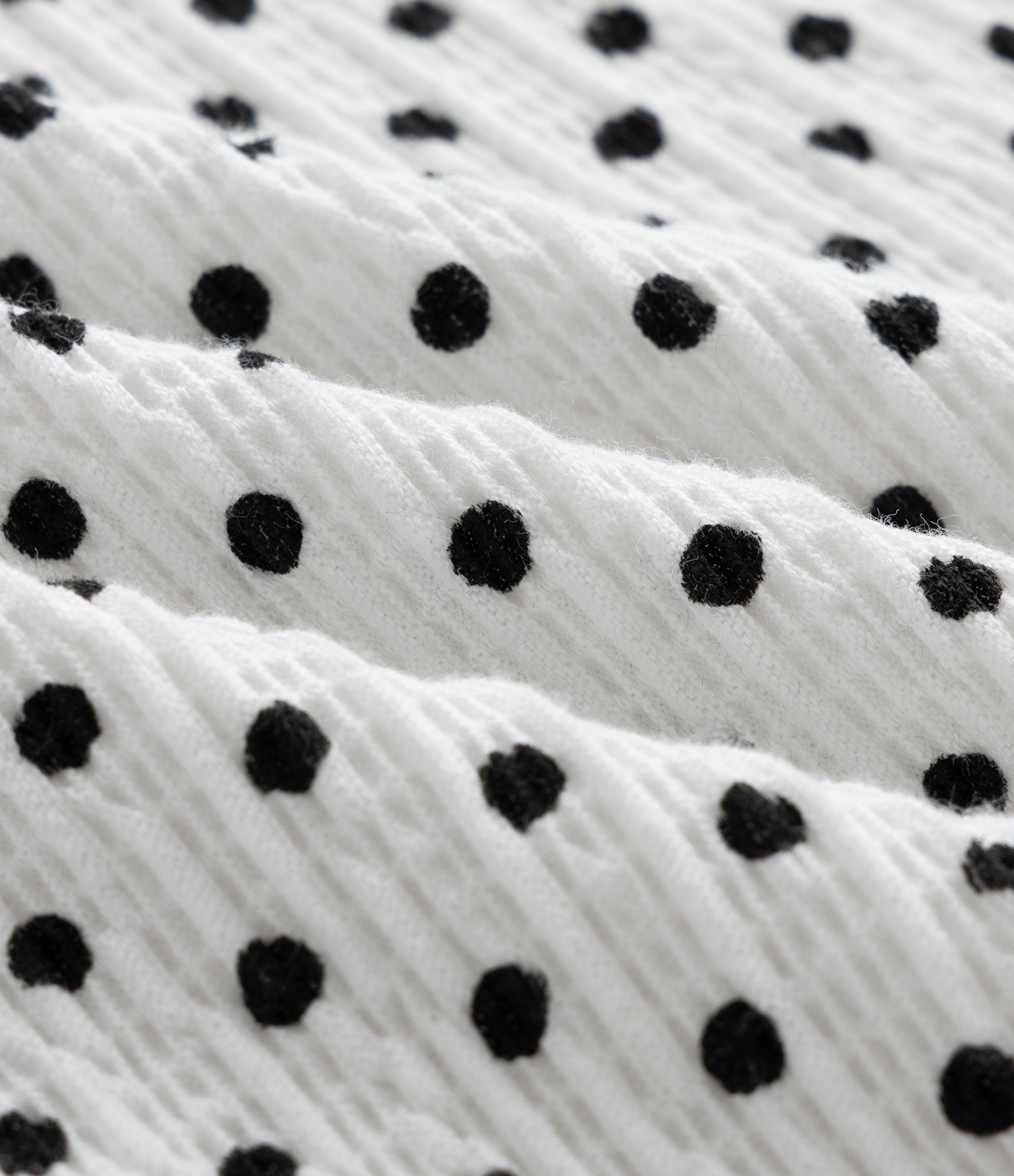 Blusa Infantil Ombro a Ombro com Estampa Poá – Tam 5 a 16 Anos Branco/Preto 3